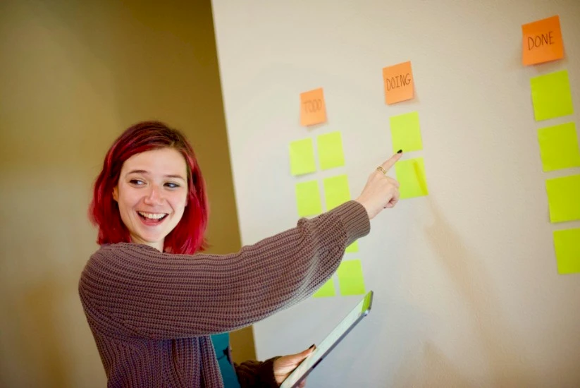 A woman teaching